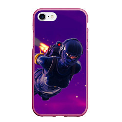 Чехол iPhone 7/8 матовый Fortnite: Cyborg Fly, цвет: 3D-малиновый
