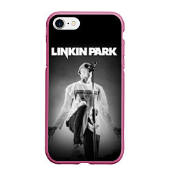 Чехол iPhone 7/8 матовый Linkin Park: Bennington, цвет: 3D-малиновый