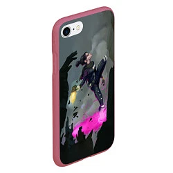 Чехол iPhone 7/8 матовый Apex Legends: Wraith, цвет: 3D-малиновый — фото 2