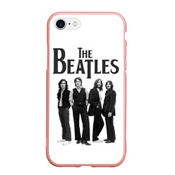 Чехол iPhone 7/8 матовый The Beatles: White Side, цвет: 3D-светло-розовый