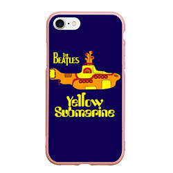 Чехол iPhone 7/8 матовый The Beatles: Yellow Submarine, цвет: 3D-светло-розовый