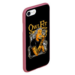 Чехол iPhone 7/8 матовый Owl Fit, цвет: 3D-малиновый — фото 2