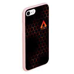 Чехол iPhone 7/8 матовый Apex Legends: Orange Carbon, цвет: 3D-светло-розовый — фото 2