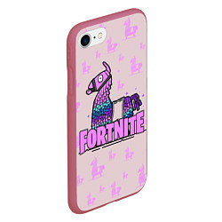 Чехол iPhone 7/8 матовый Fortnite, цвет: 3D-малиновый — фото 2