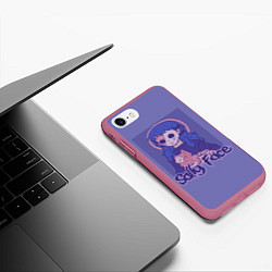 Чехол iPhone 7/8 матовый Sally Face: Violet Halo, цвет: 3D-малиновый — фото 2