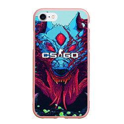 Чехол iPhone 7/8 матовый CS:GO Hyper Beast, цвет: 3D-светло-розовый