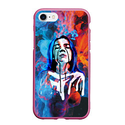 Чехол iPhone 7/8 матовый Billie Eilish: Colour Smoke