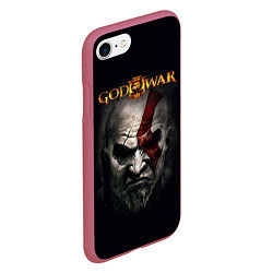 Чехол iPhone 7/8 матовый God of War, цвет: 3D-малиновый — фото 2