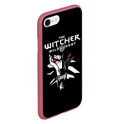 Чехол iPhone 7/8 матовый The Witcher 3: Wild Hunt, цвет: 3D-малиновый — фото 2