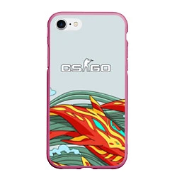 Чехол iPhone 7/8 матовый CS:GO Fish, цвет: 3D-малиновый