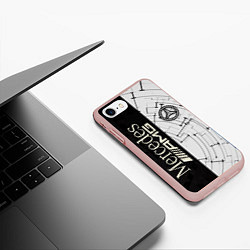 Чехол iPhone 7/8 матовый Mercedes AMG: Techno Style, цвет: 3D-светло-розовый — фото 2