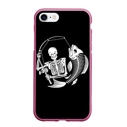 Чехол iPhone 7/8 матовый Fishing Skull