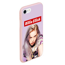 Чехол iPhone 7/8 матовый Billie Eilish: Bored, цвет: 3D-светло-розовый — фото 2