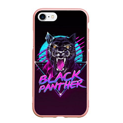 Чехол iPhone 7/8 матовый Black Panther 80s, цвет: 3D-светло-розовый