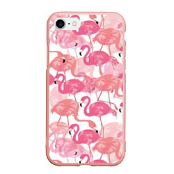 Чехол iPhone 7/8 матовый Рай фламинго