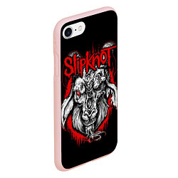 Чехол iPhone 7/8 матовый Slipknot: Devil Goat, цвет: 3D-светло-розовый — фото 2