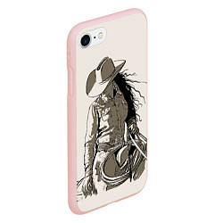 Чехол iPhone 7/8 матовый Наездница ковбойша, цвет: 3D-светло-розовый — фото 2