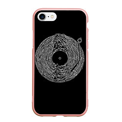 Чехол iPhone 7/8 матовый Joy Division, цвет: 3D-светло-розовый