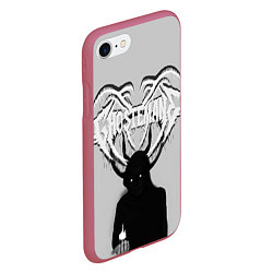 Чехол iPhone 7/8 матовый Ghostemane, цвет: 3D-малиновый — фото 2