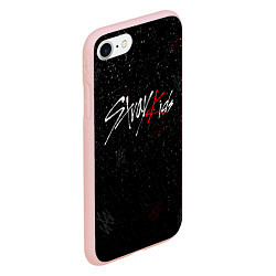 Чехол iPhone 7/8 матовый STRAY KIDS, цвет: 3D-светло-розовый — фото 2