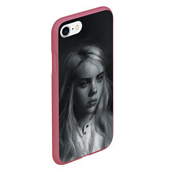 Чехол iPhone 7/8 матовый Billie Eilish, цвет: 3D-малиновый — фото 2