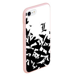 Чехол iPhone 7/8 матовый L letter bird, цвет: 3D-светло-розовый — фото 2