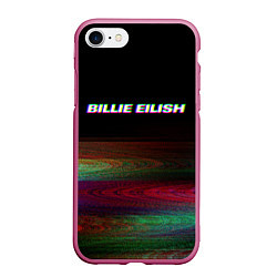 Чехол iPhone 7/8 матовый BILLIE EILISH: Black Glitch