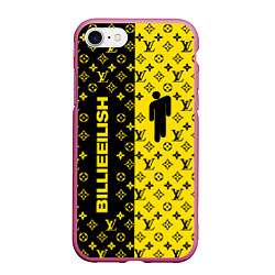 Чехол iPhone 7/8 матовый BILLIE EILISH x LV Yellow, цвет: 3D-малиновый