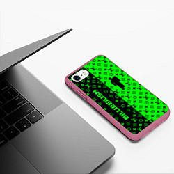 Чехол iPhone 7/8 матовый BILLIE EILISH x LV Green, цвет: 3D-малиновый — фото 2