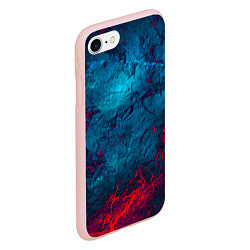 Чехол iPhone 7/8 матовый Blue and Red abstract, цвет: 3D-светло-розовый — фото 2