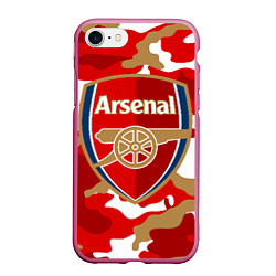 Чехол iPhone 7/8 матовый Arsenal, цвет: 3D-малиновый