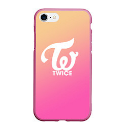 Чехол iPhone 7/8 матовый TWICE, цвет: 3D-малиновый