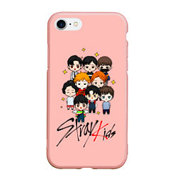 Чехол iPhone 7/8 матовый Stray Kids, цвет: 3D-светло-розовый