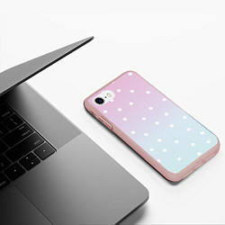 Чехол iPhone 7/8 матовый Милый градиент, цвет: 3D-светло-розовый — фото 2