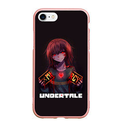 Чехол iPhone 7/8 матовый Undertale - Чара: mercy, цвет: 3D-светло-розовый