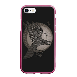 Чехол iPhone 7/8 матовый Vikings, цвет: 3D-малиновый