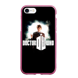 Чехол iPhone 7/8 матовый Doctor Who, цвет: 3D-малиновый