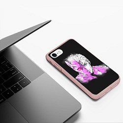 Чехол iPhone 7/8 матовый JoJo Bizarre Adventure, цвет: 3D-светло-розовый — фото 2