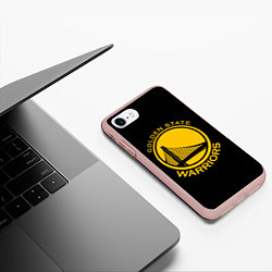 Чехол iPhone 7/8 матовый GOLDEN STATE WARRIORS, цвет: 3D-светло-розовый — фото 2