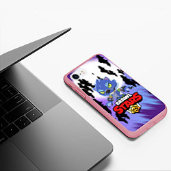 Чехол iPhone 7/8 матовый BRAWL STARS ОБОРОТЕНЬ LEON, цвет: 3D-баблгам — фото 2
