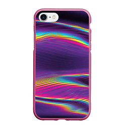 Чехол iPhone 7/8 матовый Разноцветные волнообразные