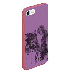 Чехол iPhone 7/8 матовый Девушка с конем, цвет: 3D-малиновый — фото 2