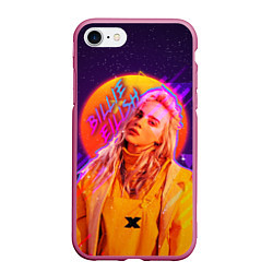 Чехол iPhone 7/8 матовый Billie Eilish, цвет: 3D-малиновый