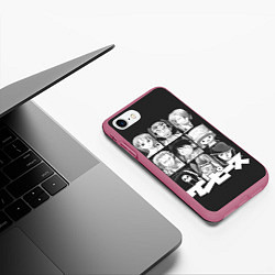 Чехол iPhone 7/8 матовый One Piece, цвет: 3D-малиновый — фото 2