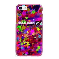 Чехол iPhone 7/8 матовый Billie eilish, цвет: 3D-малиновый