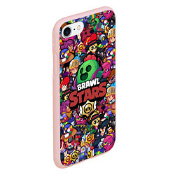 Чехол iPhone 7/8 матовый BRAWL STARS SPIKE, цвет: 3D-светло-розовый — фото 2