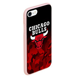 Чехол iPhone 7/8 матовый CHICAGO BULLS, цвет: 3D-светло-розовый — фото 2