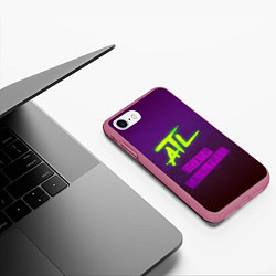 Чехол iPhone 7/8 матовый ATL, цвет: 3D-малиновый — фото 2