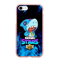 Чехол iPhone 7/8 матовый BRAWL STARS LEON SHARK