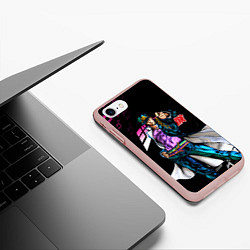 Чехол iPhone 7/8 матовый JOJOS BIZARRE ADVENTURE, цвет: 3D-светло-розовый — фото 2